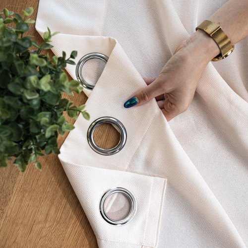 ZASŁONA EKSKLUZYWNA JODEŁKA KREMOWA SZER.140cm