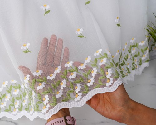 Zazdrostka haft rumianek  markizta 40cm/65cm/90cm  (cena za 0,50mb)