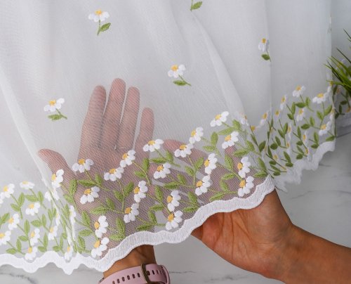 ZAZDROSTKA HAFT RUMIANEK  MARKIZTA 40CM/65CM/90CM  (cena za 0,50mb)