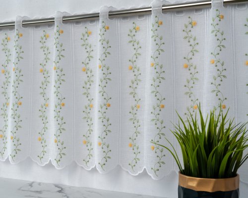 ZAZDROSTKA ETAMINA HAFT KWIATUSZKI 40CM/60CM  (cena za 0,50mb)