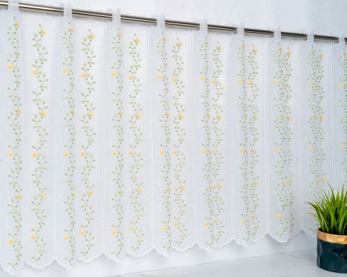 ZAZDROSTKA ETAMINA HAFT KWIATUSZKI 40CM/60CM  (cena za 0,50mb)