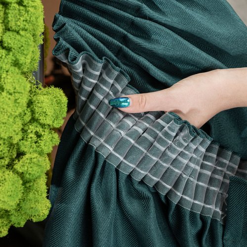 ZASŁONA EKSKLUZYWNA JODEŁKA BUTELKOWA ZIELEŃ SZER.140cm