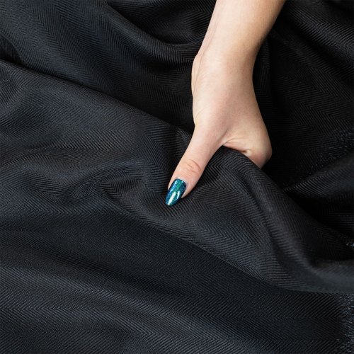  ZASŁONA EKSKLUZYWNA JODEŁKA CZARNA SZER.140cm