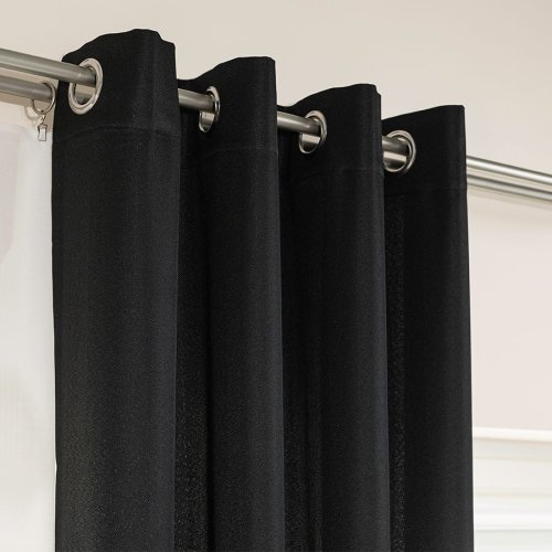  ZASŁONA EKSKLUZYWNA JODEŁKA CZARNA SZER.140cm