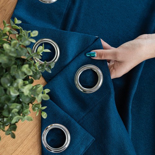 ZASŁONA EKSKLUZYWNA JODEŁKA GRANATOWA SZER.140cm