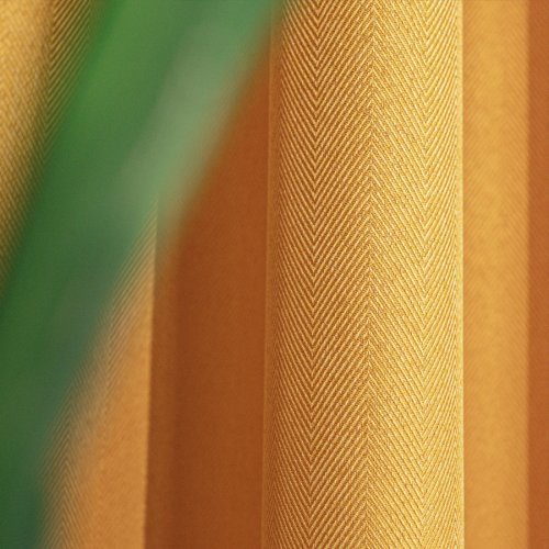 ZASŁONA EKSKLUZYWNA JODEŁKA MUSZTARDOWY SZER.140cm