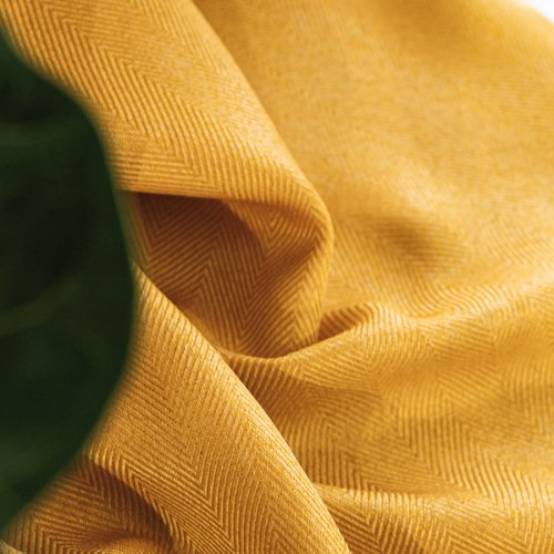 ZASŁONA EKSKLUZYWNA JODEŁKA MUSZTARDOWY SZER.140cm