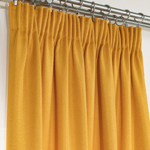 ZASŁONA EKSKLUZYWNA JODEŁKA MUSZTARDOWY SZER.140cm