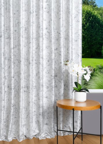 Zasłona velvet biała glamour przecierane złoto srebro