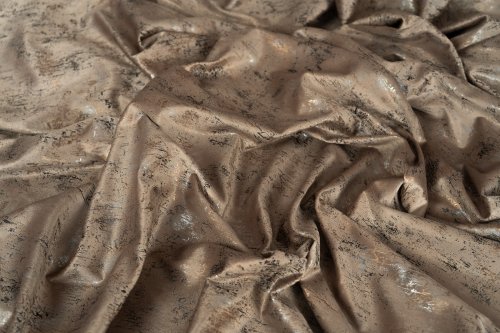 ZASŁONA VELVET BRĄZY GLAMOUR PRZECIERANE ZŁOTO SREBRO