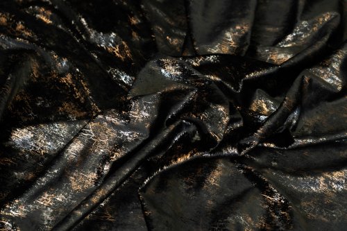 ZASŁONA VELVET CZARNY GLAMOUR PRZECIERANE ZŁOTO SREBRO