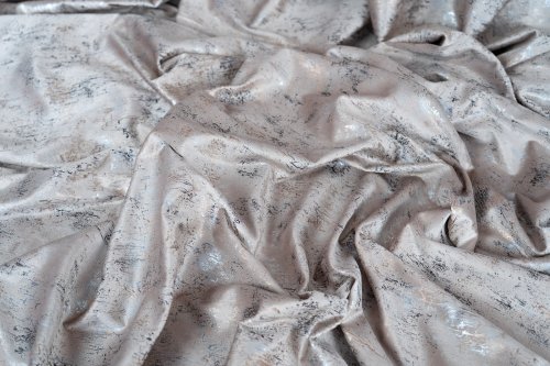 ZASŁONA VELVET KREM GLAMOUR PRZECIERANE ZŁOTO SREBRO