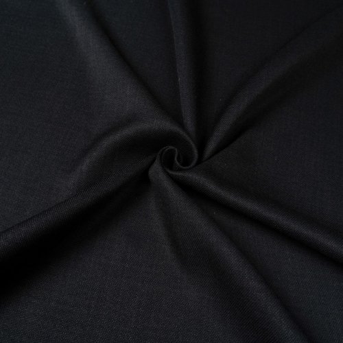 ZASŁONA O STRUKTURZE LNU ZACIEMNIAJĄCA CZARNA 