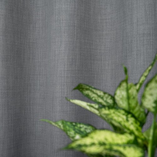 Zasłona o strukturze lnu zaciemniająca szary