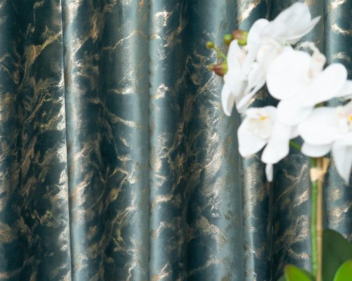 Zasłona velvet zielony ocean glamour połysk lumina