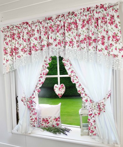 Komplet shabby chic różowe różyczki