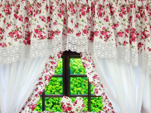 ZAKOSTYL KOMPLET SHABBY CHIC RÓŻOWE RÓŻYCZKI