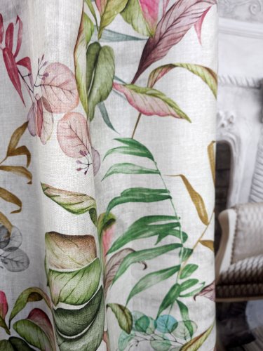 ZASŁONA DEKORACYJNA TINA LIŚĆ SZER.130CM