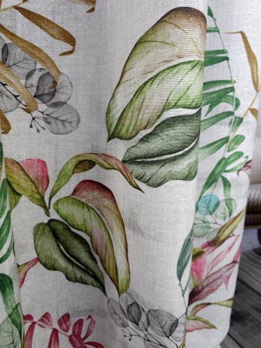 ZASŁONA DEKORACYJNA TINA LIŚĆ SZER.130CM