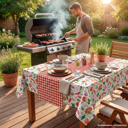 ZASŁONA WIOSNA PLAMOODPORNA GRILL  SZER.160cm