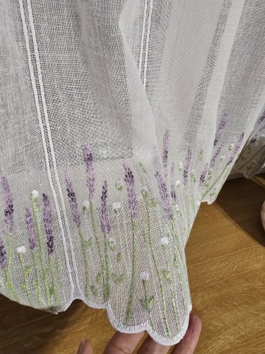 Zazdrostka panel natural haft wrzos 17/35cm/60cm  (cena za 0,50mb)