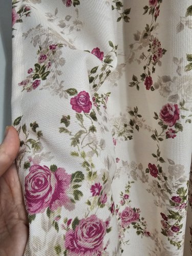 ZASŁONA ANGIELSKA RÓŻA KREM WODOODPORNA160cm