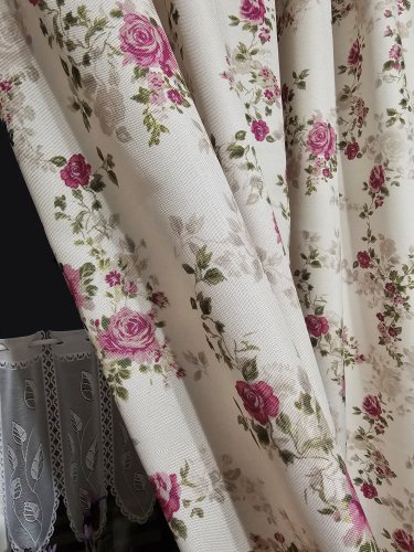 ZAKOSTYL ZASŁONY + ZAZDROSTKA  ANGIELSKA RÓŻA KREM WODOODPORNA