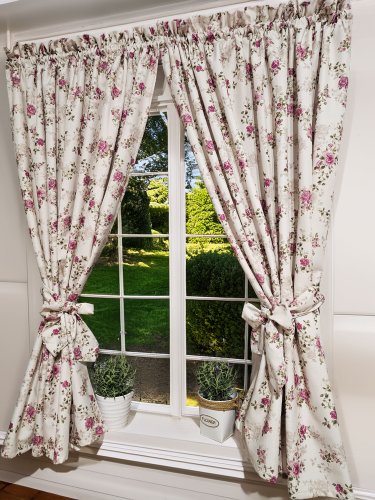 ZASŁONA ANGIELSKA RÓŻA KREM WODOODPORNA160cm