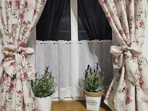 ZAKOSTYL ZASŁONY + ZAZDROSTKA  ANGIELSKA RÓŻA KREM WODOODPORNA