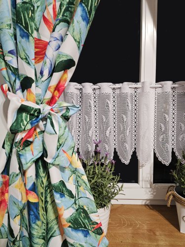 ZAKOSTYL ZASŁONY + ZAZDROSTKA STERLICJE LIŚCIE