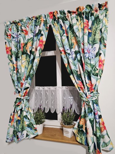 ZAKOSTYL ZASŁONY + ZAZDROSTKA STERLICJE LIŚCIE