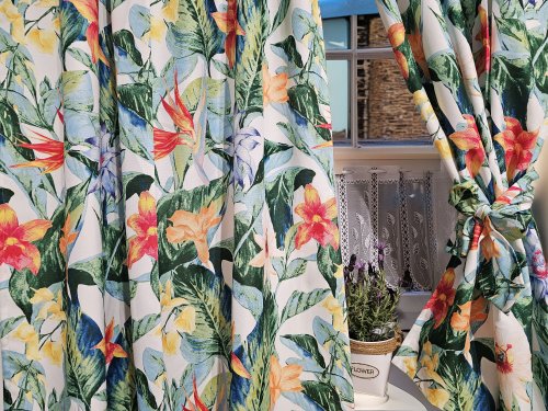 Zakostyl zasłony + zazdrostka sterlicje liście