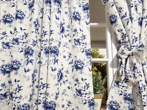 Zasłona floresa niebieska 160cm