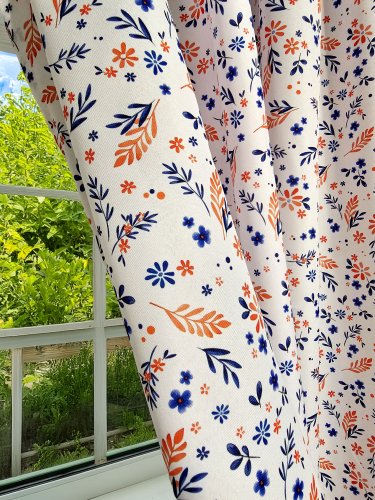 ZAKOSTYL ZASŁONY + ZAZDROSTKA  KWIATUSZKI WODOODPORNA