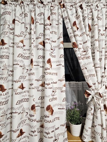 ZASŁONA PLAMOODPORNA COFFEE 160cm