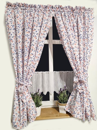 ZAKOSTYL ZASŁONY + ZAZDROSTKA  KWIATUSZKI WODOODPORNA