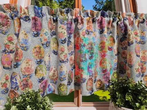 ZAKOSTYL ZASŁONY + ZAZDROSTKA  WIELKANOC JAJKA ŚWIĘTA