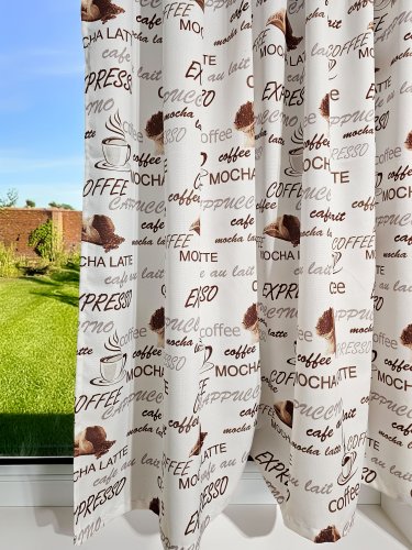 ZASŁONA PLAMOODPORNA COFFEE 160cm