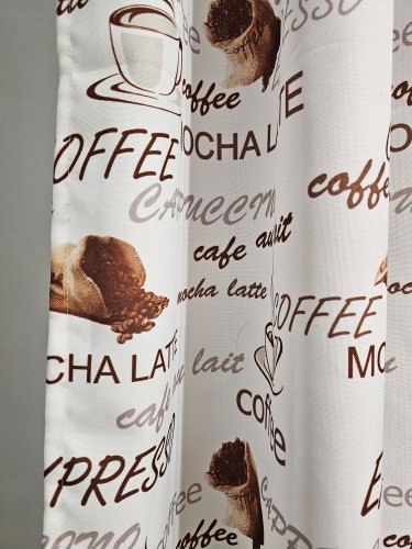 ZASŁONA PLAMOODPORNA COFFEE 160cm