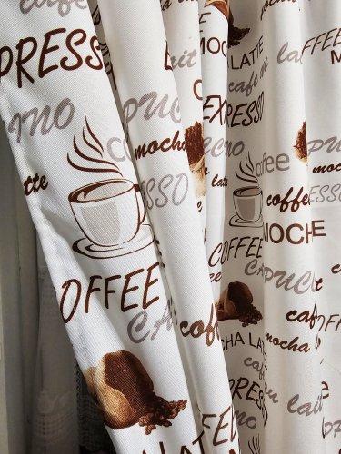 ZASŁONA PLAMOODPORNA COFFEE 160cm