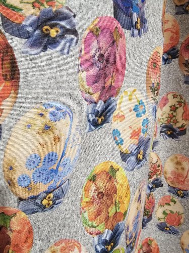 TKANINA DEKORACYJNA WIELKANOC JAJKA 140CM