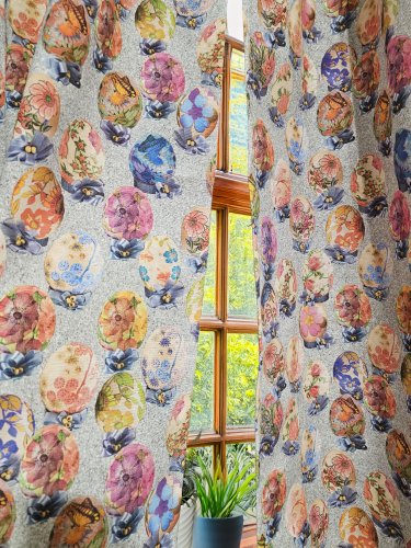 ZASŁONA WIELKANOC JAJKA KOLOROWE ŚWIĘTA