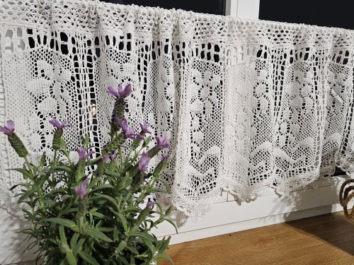 ZAZDROSTKA INKA KORONKA AŻUR  BIAŁA metraż (cena za 0,50mb)
