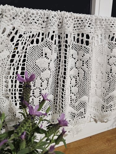 ZAZDROSTKA INKA KORONKA AŻUR  BIAŁA metraż (cena za 0,50mb)