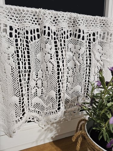 ZAZDROSTKA INKA KORONKA AŻUR  BIAŁA metraż (cena za 0,50mb)