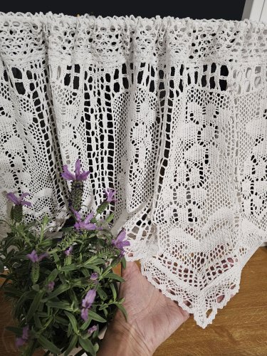 Zazdrostka inka koronka ażur  biała metraż (cena za 0,50mb)