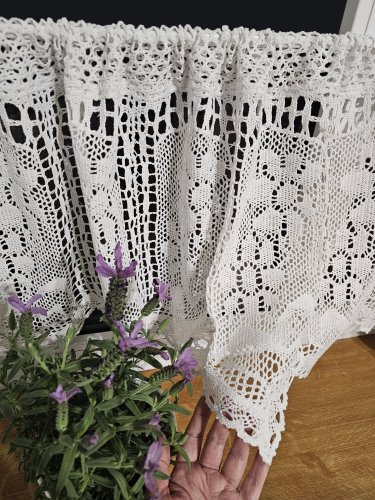 ZAZDROSTKA INKA KORONKA AŻUR  BIAŁA metraż (cena za 0,50mb)