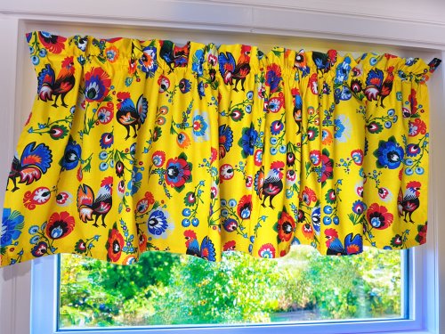 KOMPLET DO KUCHNI FOLK KOGUTY ŻÓŁTE