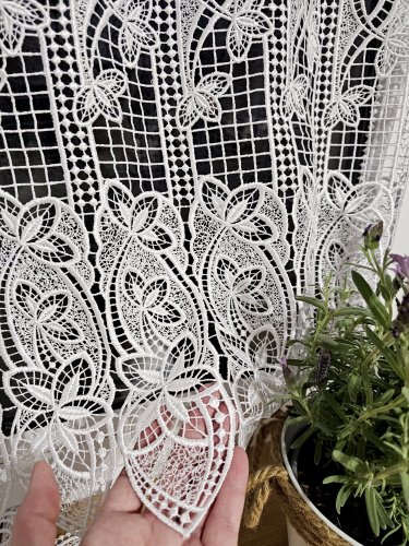 ZAZDROSTKA GIPIURA KORONKA BIEL 40/60/90/120/150cm (cena za 0,50mb)