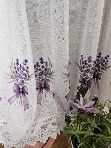 ZAZDROSTKA ŻAKARD LAWENDA2 50CM/70CM  (cena za 0,50mb)